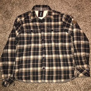 Billabong Plaid Flannel Button Down Jacket